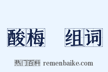酸梅湯组词是什么意思的图片